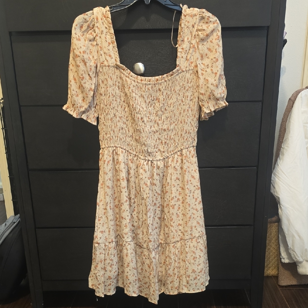 Altar'd State Floral Cream Dress